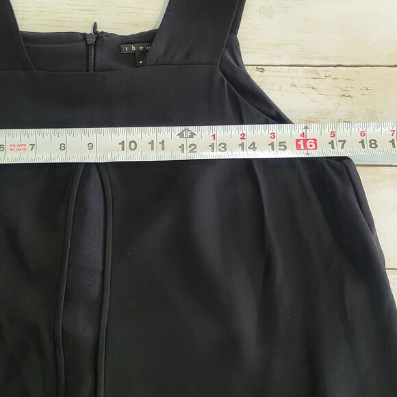 Theory Lylin Black 100% Silk Double Georgette Sleeveless Layered Mini Dress 6 - Picture 7 of 10
